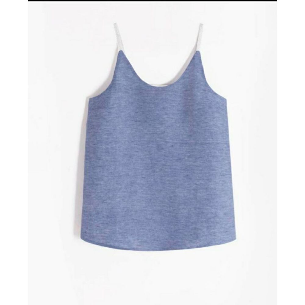 Vilagallo Blue Sleeveless Blouse